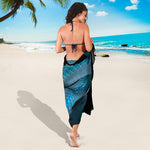Turquoise Snake Print Beach Sarong Wrap