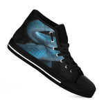 Turquoise Snake Print Black High Top Shoes