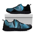 Turquoise Snake Print Black Running Shoes