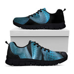 Turquoise Snake Print Black Sneakers