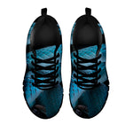 Turquoise Snake Print Black Sneakers