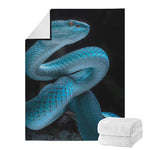 Turquoise Snake Print Blanket