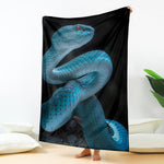Turquoise Snake Print Blanket