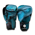 Turquoise Snake Print Boxing Gloves