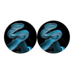 Turquoise Snake Print Car Coasters