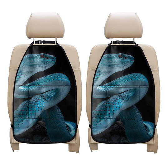 Turquoise Snake Print Car Seat Organizers