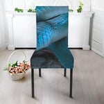 Turquoise Snake Print Dining Chair Slipcover
