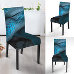 Turquoise Snake Print Dining Chair Slipcover