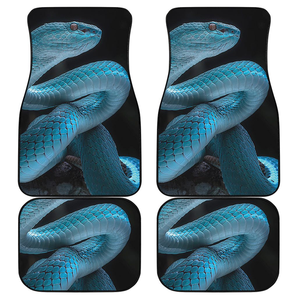 Turquoise Snake Print Front and Back Car Floor Mats
