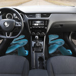 Turquoise Snake Print Front and Back Car Floor Mats