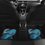 Turquoise Snake Print Front and Back Car Floor Mats