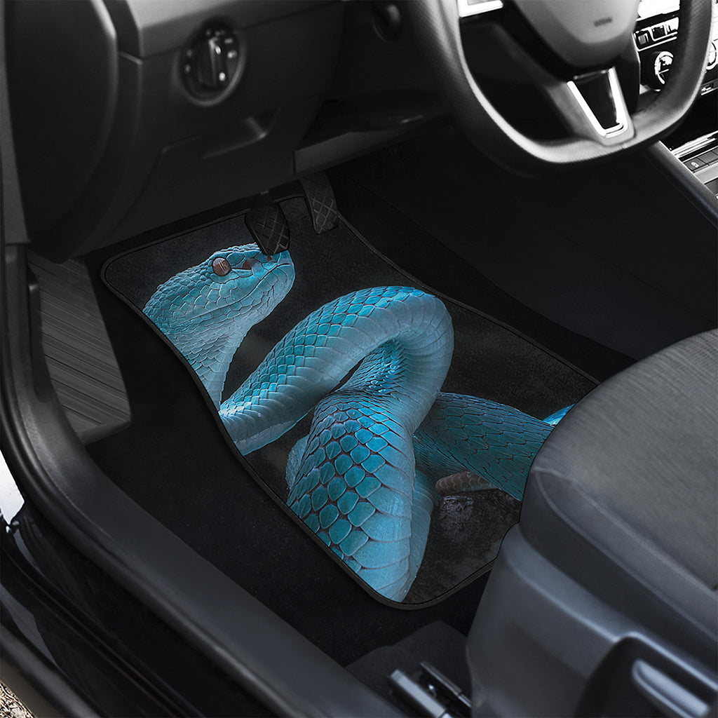 Turquoise Snake Print Front and Back Car Floor Mats