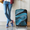 Turquoise Snake Print Luggage Cover
