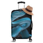 Turquoise Snake Print Luggage Cover