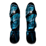 Turquoise Snake Print Muay Thai Shin Guard
