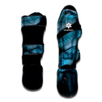 Turquoise Snake Print Muay Thai Shin Guard