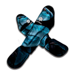 Turquoise Snake Print Muay Thai Shin Guard