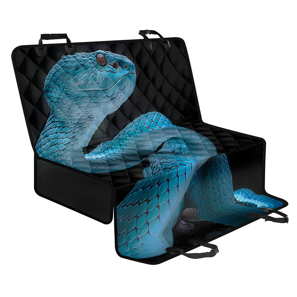 Turquoise Snake Print Pet Car Back Seat Cover