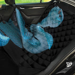 Turquoise Snake Print Pet Car Back Seat Cover