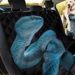 Turquoise Snake Print Pet Car Back Seat Cover