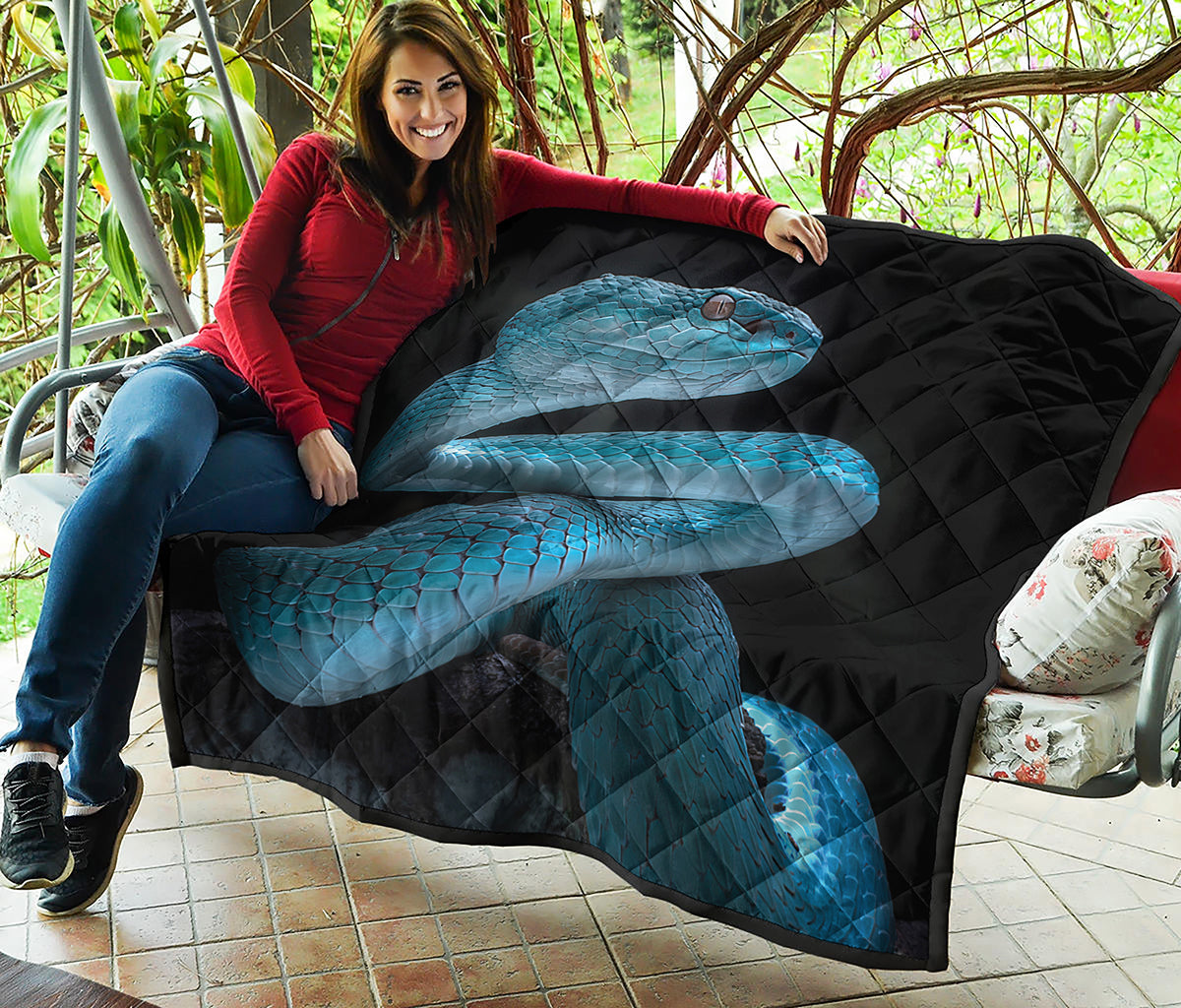 Turquoise Snake Print Quilt