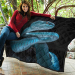 Turquoise Snake Print Quilt