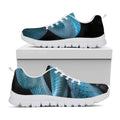 Turquoise Snake Print White Running Shoes