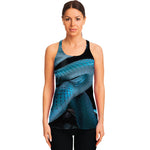 Turquoise Snake Print Women's Racerback Tank Top