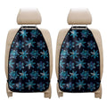 Turquoise Snowflake Pattern Print Car Seat Organizers
