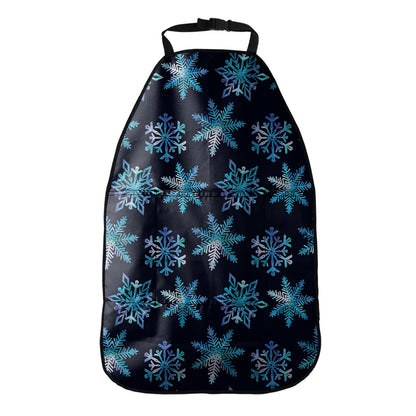 Turquoise Snowflake Pattern Print Car Seat Organizers