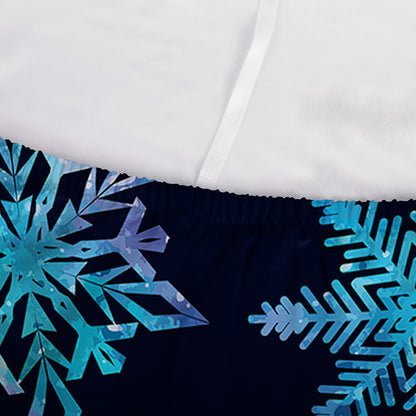 Turquoise Snowflake Pattern Print Sofa Cover