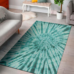 Turquoise Tie Dye Print Area Rug