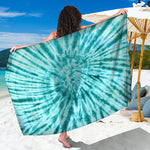 Turquoise Tie Dye Print Beach Sarong Wrap