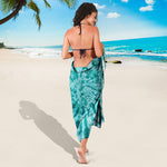 Turquoise Tie Dye Print Beach Sarong Wrap