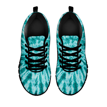 Turquoise Tie Dye Print Black Sneakers