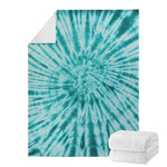 Turquoise Tie Dye Print Blanket