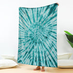 Turquoise Tie Dye Print Blanket
