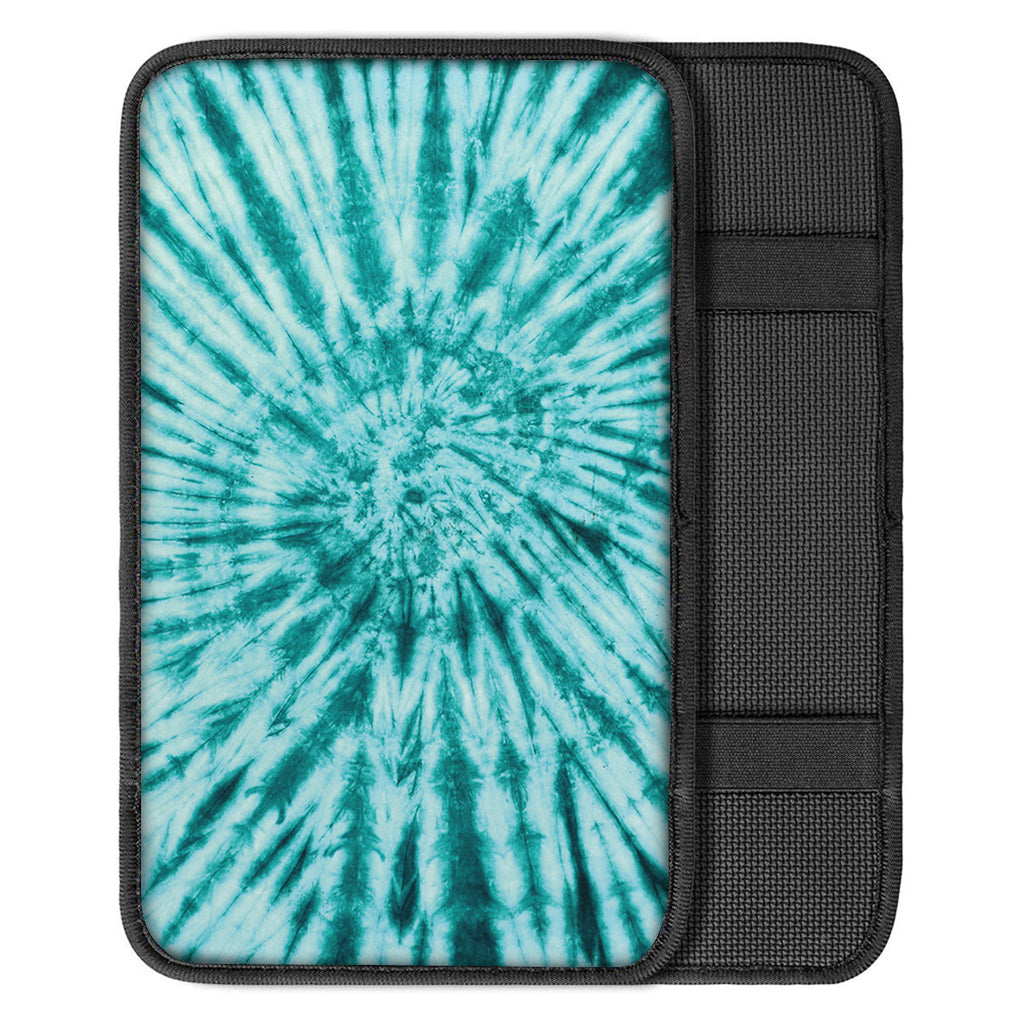 Turquoise Tie Dye Print Car Center Console Cover