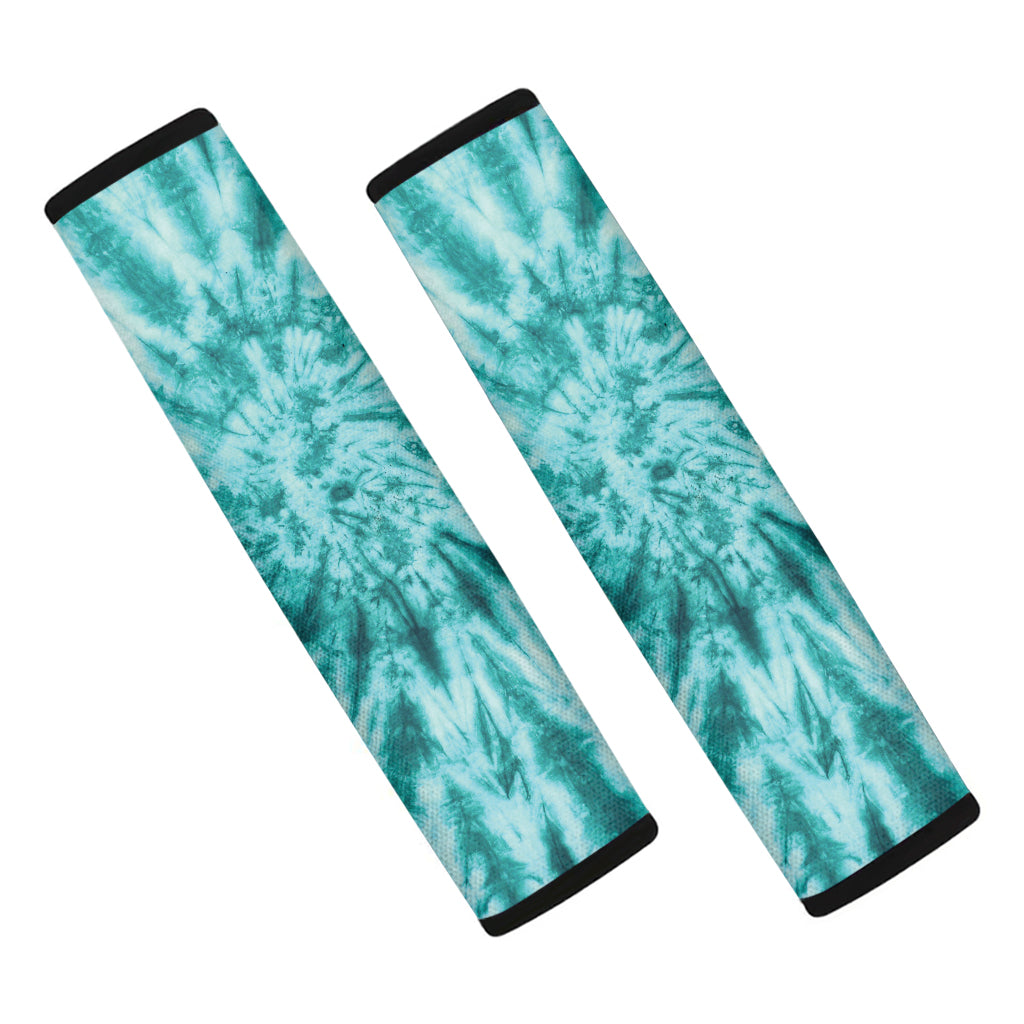 Turquoise Tie Dye Print Car Seat Belt Covers