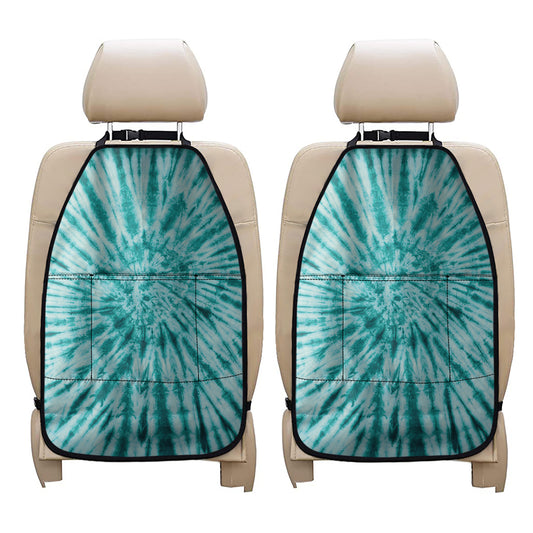 Turquoise Tie Dye Print Car Seat Organizers
