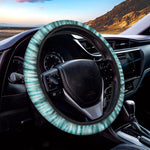 Turquoise Tie Dye Print Car Steering Wheel Cover