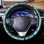 Turquoise Tie Dye Print Car Steering Wheel Cover