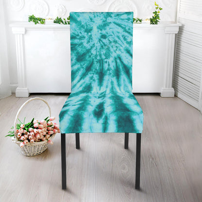 Turquoise Tie Dye Print Dining Chair Slipcover