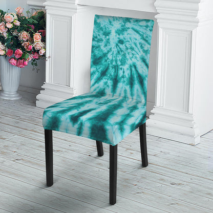 Turquoise Tie Dye Print Dining Chair Slipcover