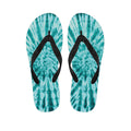Turquoise Tie Dye Print Flip Flops