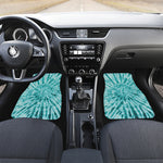 Turquoise Tie Dye Print Front and Back Car Floor Mats