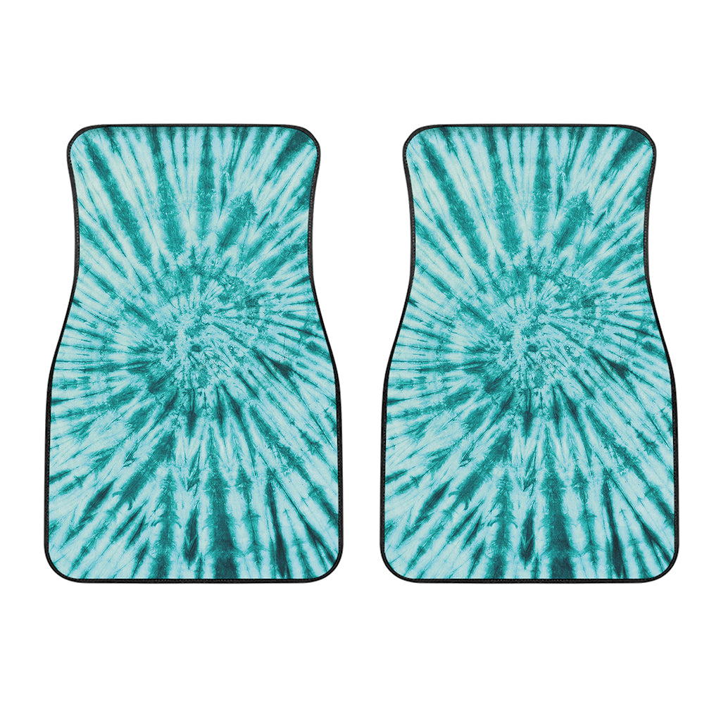 Turquoise Tie Dye Print Front Car Floor Mats