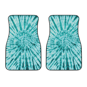 Turquoise Tie Dye Print Front Car Floor Mats