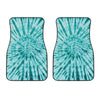 Turquoise Tie Dye Print Front Car Floor Mats