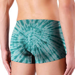 Turquoise Tie Dye Print Men's Boxer Briefs